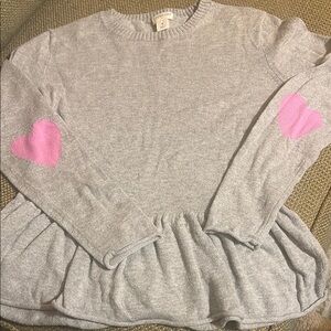 Darling crewcuts peplum sweater girls’ size 8 EUC cotton